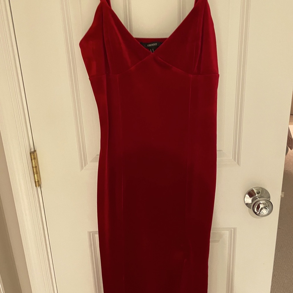 Velvet red dress